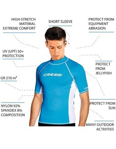 MAGLIA RASH GUARD MEZZA MANICA SOTTOMUTA MAN UW 50+