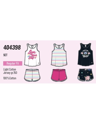 COMPLETINO GIRL (CANOTTA + SHORT) CHAMPION K-Completo  Auth. Cott.Jersey