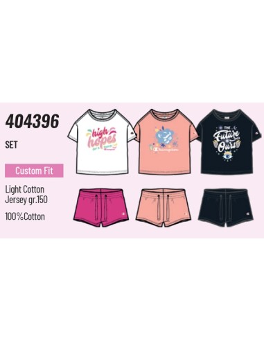 COMPLETINO GIRL (T-SHIRT + SHORT) CHAMPION K-Completo  Auth. Cott.Jersey