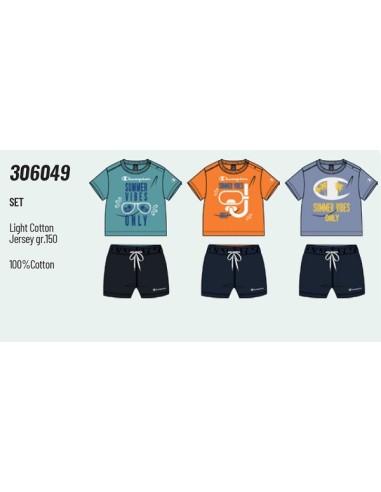COMPLETINO INFANT (T-SHIRT + SHORT) CHAMPION K-Completo  Auth. Cott.Jersey
