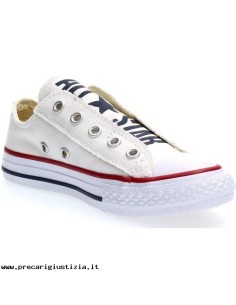 SCARPE JUNIOR CONVERSE ALL STAR CTAS SLIP BIANCHE BASSE 2