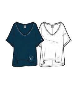 T-SHIRT CHAMPION EASY FIT CON PERLINE 2