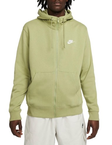 FELPA ZIP LUNGA E CAPPUCCIO NIKE CLUB HOODIE FZ BB