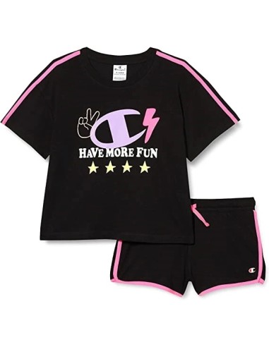 COMPLETINO GIRL (T-SHIRT + SHORT) CHAMPION K-Completo  Auth. Cott.Jersey