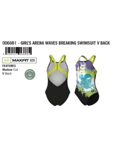 COSTUME GIRL ARENA G WAVES BREAKING SWIMSUIT V B
