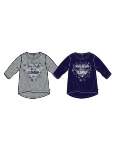 T-SHIRT INFANT MANICHE LUNGHE CHAMPION SHINE BRIGHT LIKE...