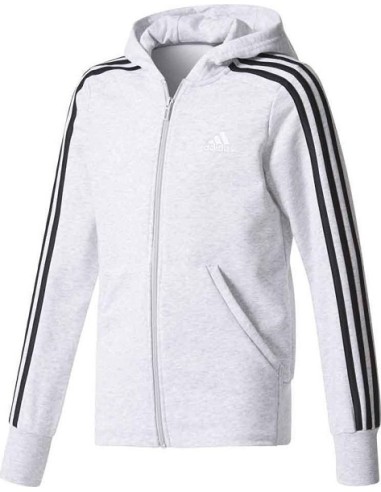 FELPA ZIP LUNGA E CAPPUCCIO ADIDAS YG 3S FZ HD