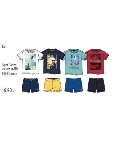 COMPLETINO JUNIOR (T-SHIRT + COSTUME) K-Completo  Cott.Jersey Back t