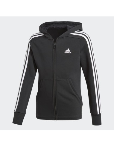 FELPA ZIP LUNGA E CAPPUCCIO ADIDAS YG 3S FZ HD