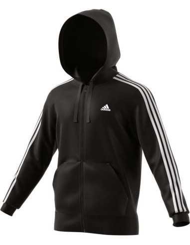 FELPA ZIP LUNGA E CAPPUCCIO ADIDAS M 3S FL FZ HD