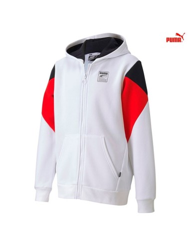 FELPA JUNIOR ZIP LUNGA E CAPPUCCIO PUMA rebel